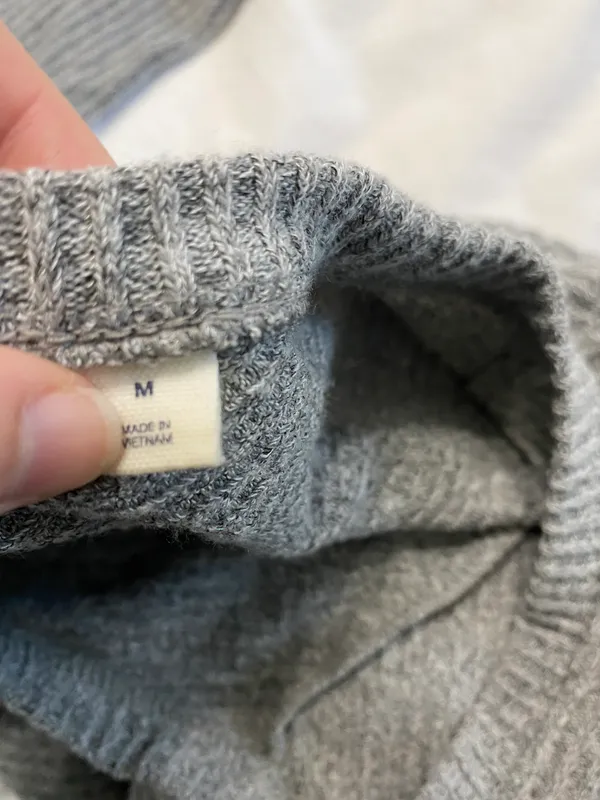 H&M Grey Ribbed Mini Sweater Dress - Image 10