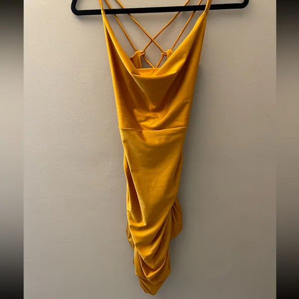 Windsor gold strapped dress - Image 6