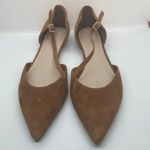 Farylrobin Camel Ballet Flats Crossover Strap 9.5 Brown - Image 2