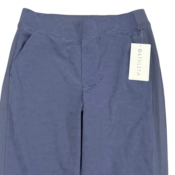 Athleta Brooklyn Textured Ankle Pants Navy Blue Camo Size 8 NWT - Image 2