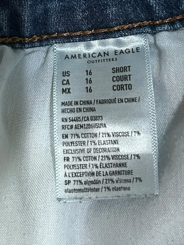 American Eagle Next Level Stretch Distressed Skinny Jeans Size 16 Short - Image 4
