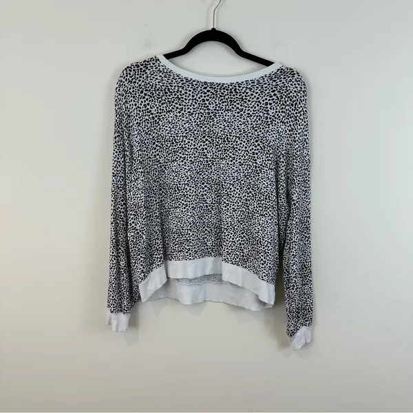 Z SUPPLY Leopard Print Long Sleeve Pullover Sweatshirt Size Small Women's - Image 3
