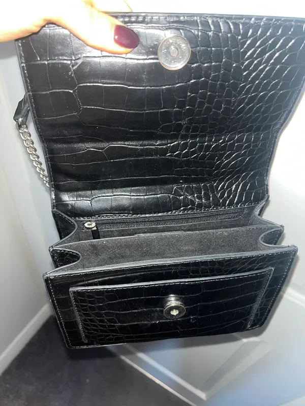 Peta & Jain Princess Polly Black Croc Handbag - Image 7