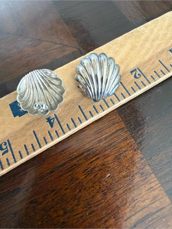 Vintage Silver Tone Earrings - Image 2