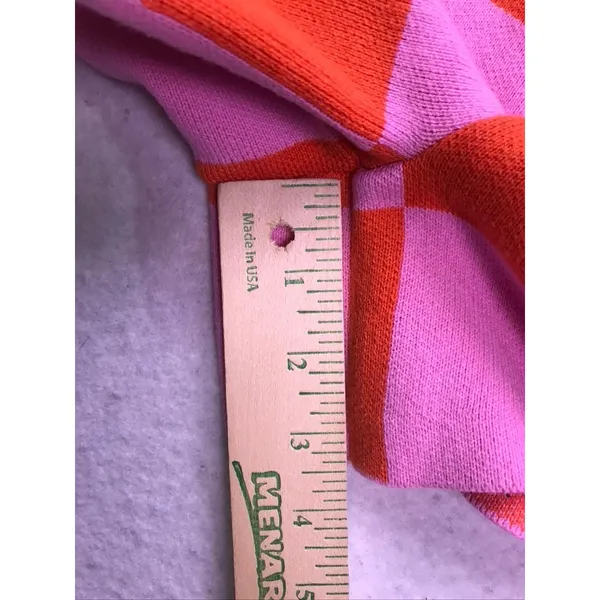STARFIT Knit Shorts Women Size M Pink Orange Checkered High Waisted Retro - Image 6