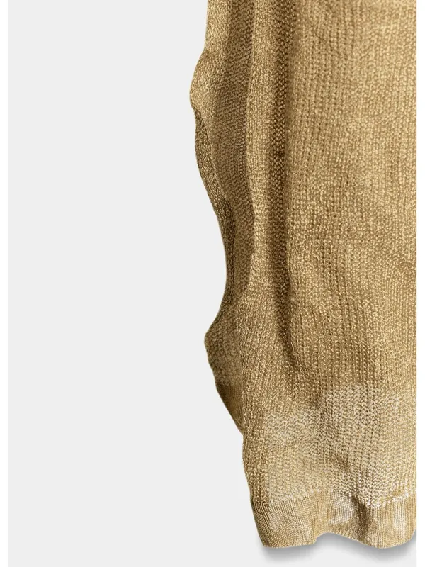 Zara NWT Metallic Gold oversized Tunic Top cover up - Image 8