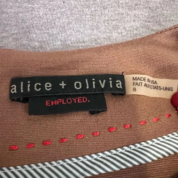 Alice + Olivia Employed‎ Women's Brown Cap Sleeve Mini Dress Size 8 - Image 7