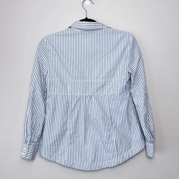 Maeve x Anthropologie Corset Button Down Striped Blouse Size 2 Petite - Image 6