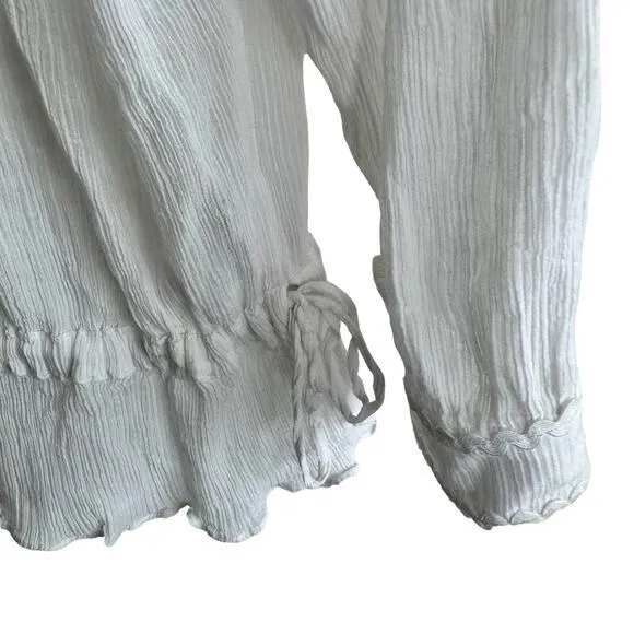 See By Chloe blouse M georgette chiffon crystal white‎ top - Image 12