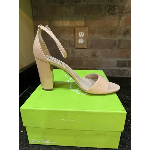 Sam Edelman Robyn Sandal Heel Women's Size 9 Beige Blush Leather - Image 6