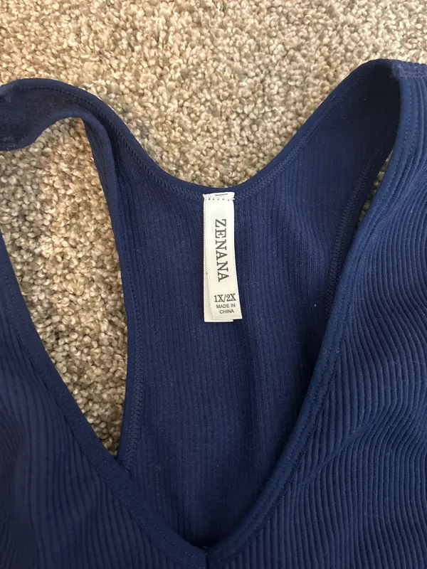 Zenana Navy crop tank - Image 2