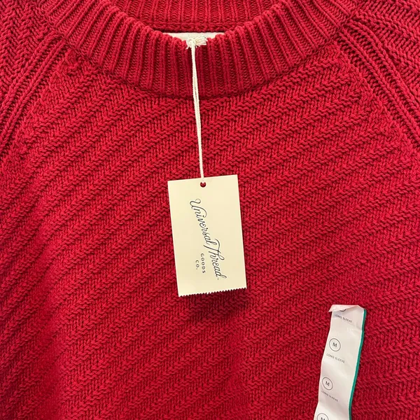 Universal Threads Vibrant Red Women's Medium  Cowl Sweater - Image 4