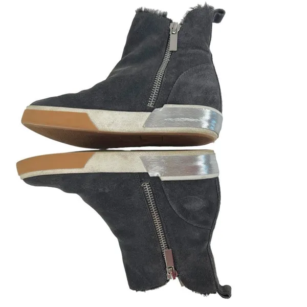 Dolce Vita Zelma Zip High Top Sneaker Booties Gray Size 8 - Image 4