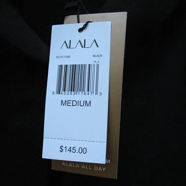 NWT Alala Tropez Black Cropped Hoodie Sweatshirt - Image 11