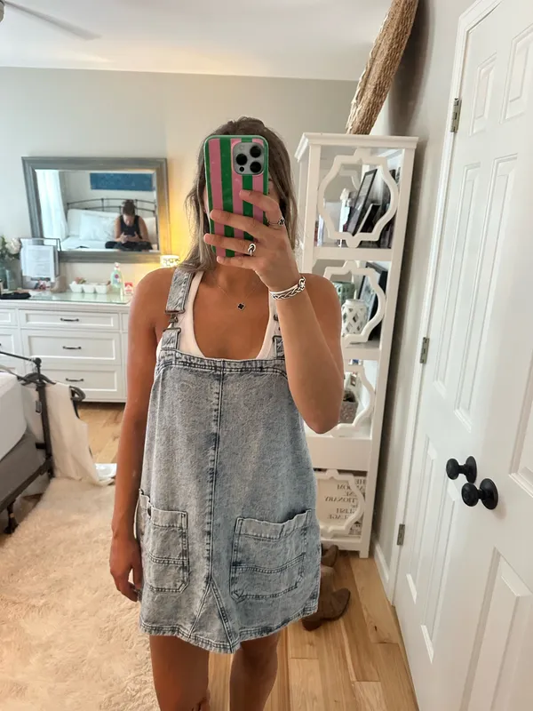 Free People Overall Dress Denim - Image 5