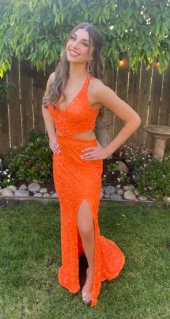 Orange Primavera Prom Dress Size 4 - Image 2