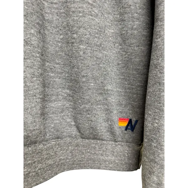 Aviator Nation Bolt Stitch Relaxed Crew Sweatshirt Gray Size‎ Small - Image 5