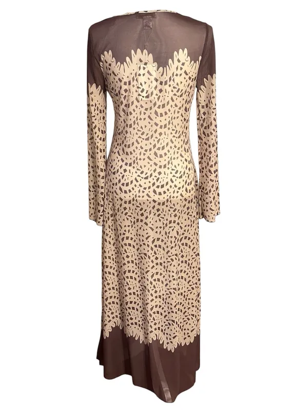 Caroline Constas New York Long Sleeve Maxi Dress Mesh Swim Coverup NWT - Image 2