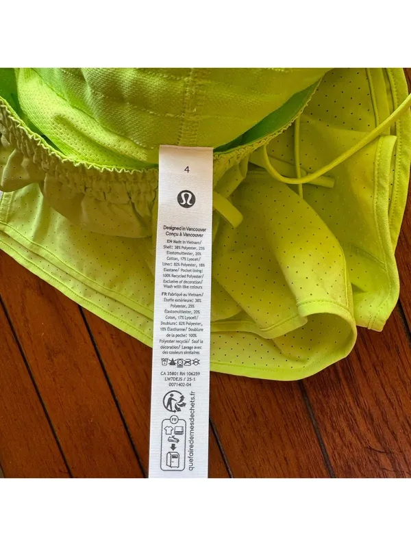 Lululemon Court Rival Short High Rise 3” Perforated, Sour Grape Size 4 NWT - Image 5