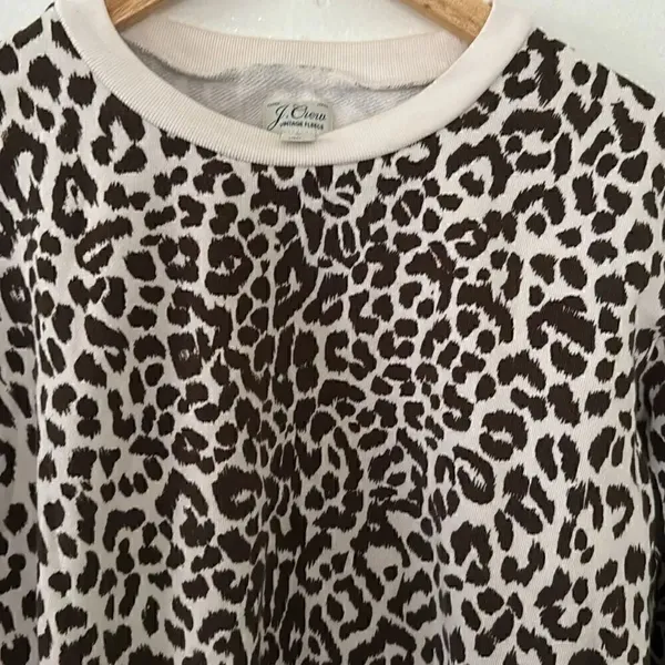 J. Crew Leopard Sweatshirt EUC - Image 3