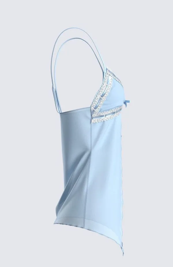 FINESSE Baby Blue Chiffon Cami Top - Image 2