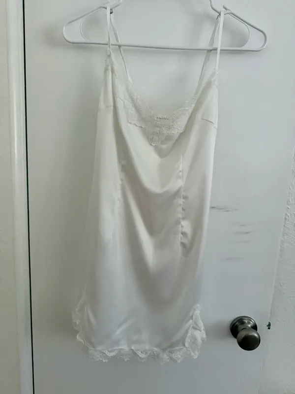 Lovers + Friends Mini Slip Dress White - Image 4