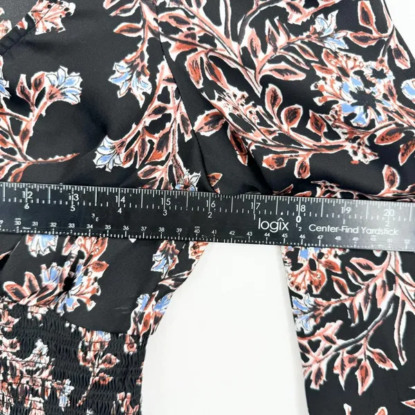 Free People Santiago Print Scoop Neck Smocked Crop Blouse Size XS‎ - Image 3