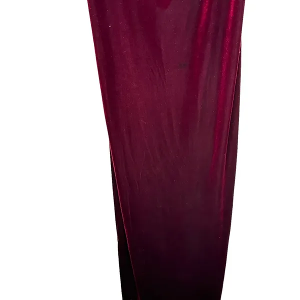 Vintage Teddi Evening Red‎ Velvet Long Dress - Image 3