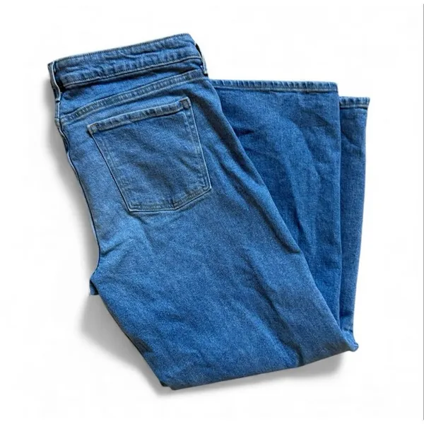 Womens Old Navy Extra High Waisted Stonewash Wide Leg Jeans in Maren - Sz 16 - Image 5