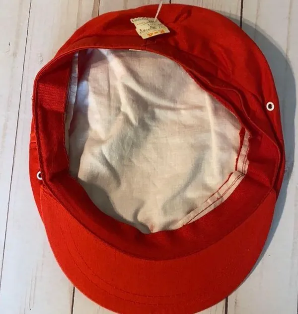 Vintage Women’s cabbie hat CAP red retro NWT Y2K - Image 4
