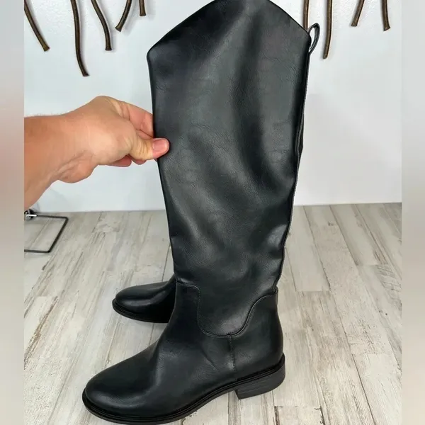 Nordstrom Rack Women's Black Meadow Riding Boots Size 6M Zip Up - Image 8