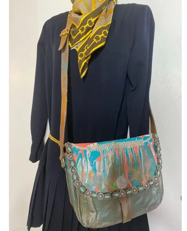 Vintage FENDI Customized with trims and Graffiti - Image 11