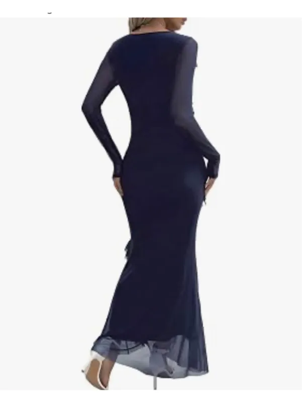 NEW Long Sleeve Mesh Bodycon Dress Wedding Guest Cocktail Maxi XL - Image 8