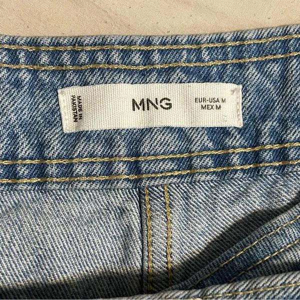 MNG Mango Cotton Denim Belted Cargo Mini Skort Skirt Women’s Size Medium - Image 11