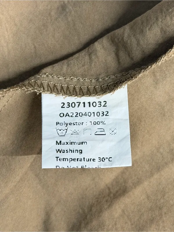 Commense oversized button down blouse small tan fall capsule minimalist Flawed - Image 9