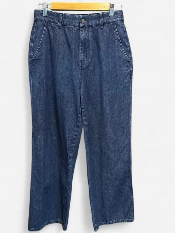 Jenni Kayne High Rise Wide Leg Denim Trouser Jeans 100% Cotton Size 2 - Image 4