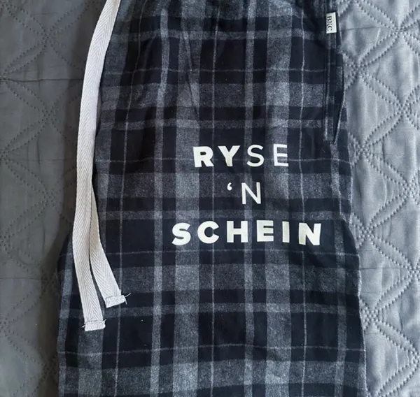 Ryse 'N Schein black and gray plaid sweatpants Size L - Image 2
