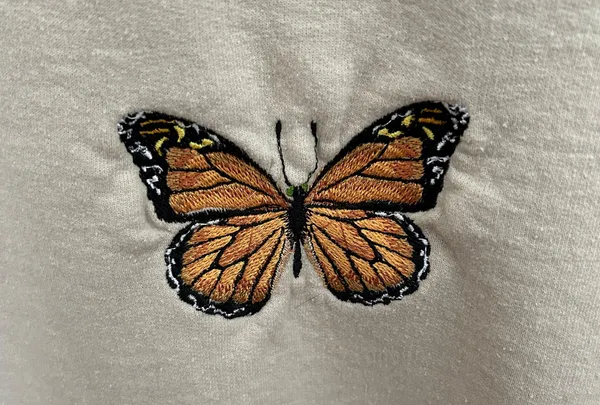 Tan Butterfly Crewneck Sweatshirt - Image 2