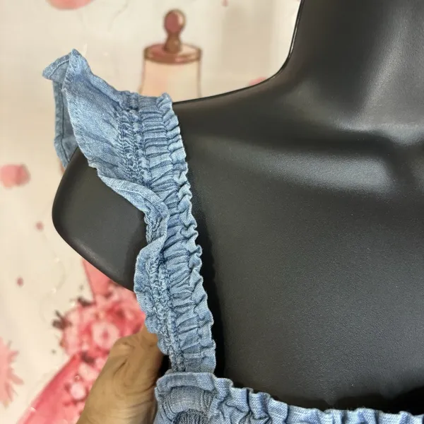 NWT J. Crew Chambray Smocked Tiered Cotton Sun Dress Sz S - Image 7