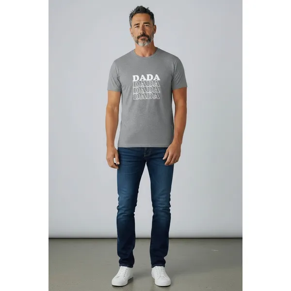 Motherhood Maternity Unisex Dada Graphic Tee Sz L Gray Short Sleeve Father's Day - Image 4