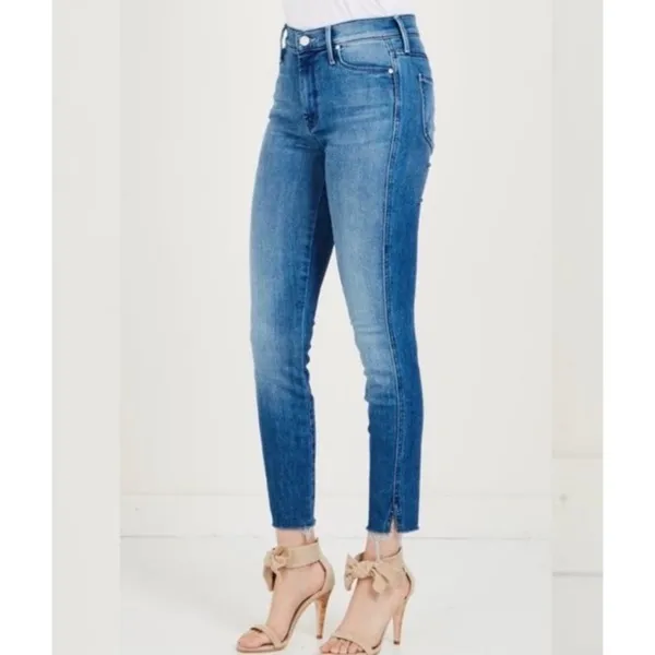 MOTHER Vamp Fray Jeans In Crack The Whip‎ Wash Women’s Size 26 Preppy Classic - Image 11
