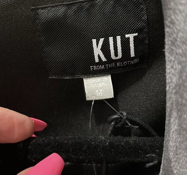 KUT from the Kloth Faux Suede Grey Moto Jacket - Image 11