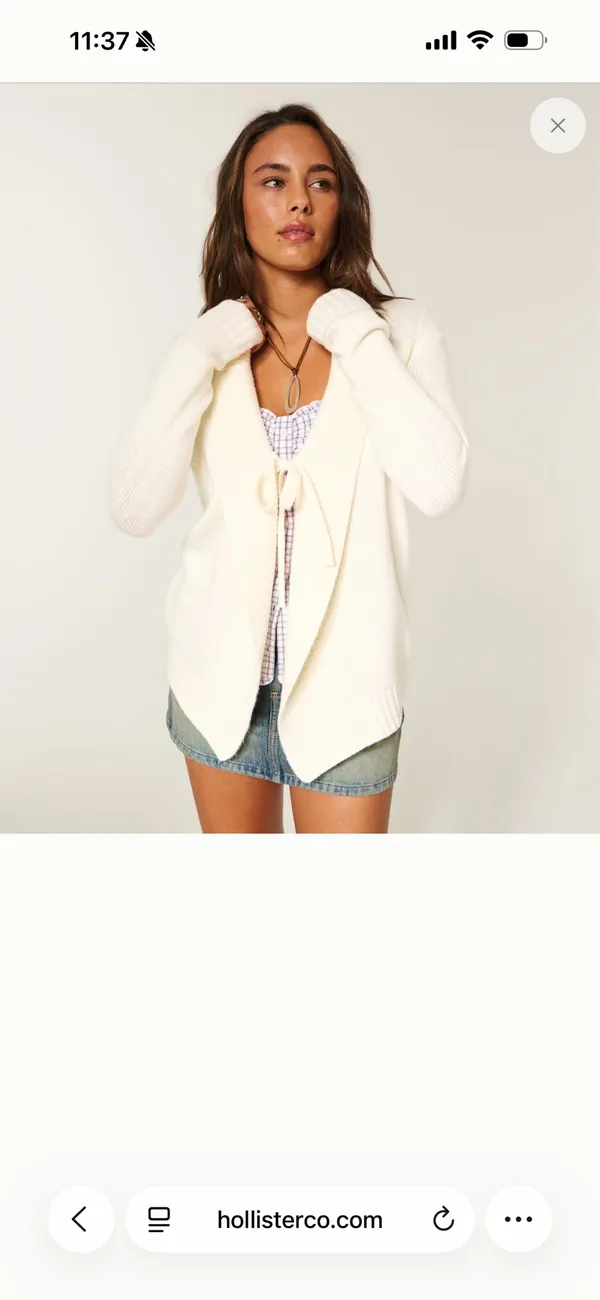 Hollister Boho Tie Front Cardigan - Image 2