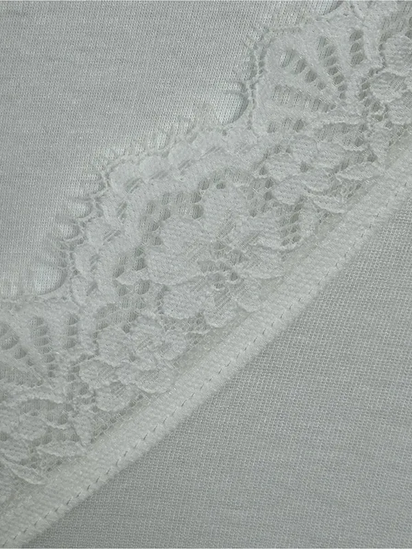 CUPSHE White Lace Trim Long Sleeve Top Size S NWT Romantic Coquette Y2K - Image 5