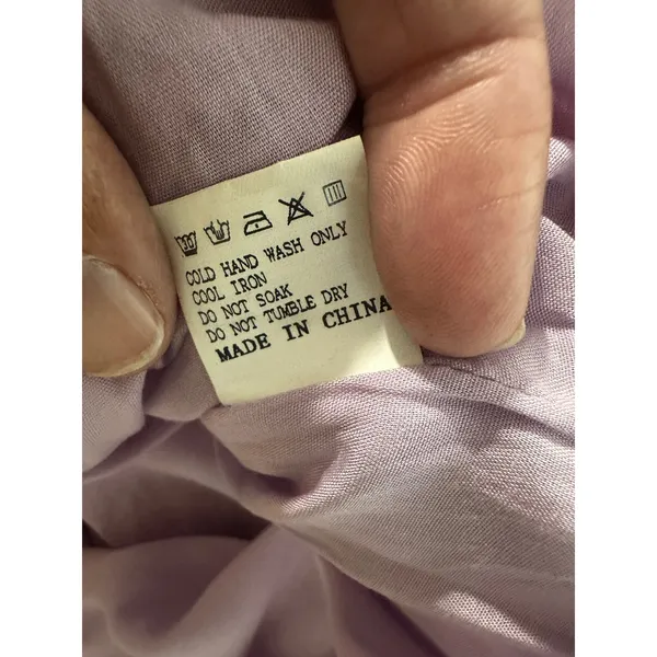 Petal + Pup Womens Floral Midi Dress Pink Purple Ruched‎ Open Tie Back Slit Sz 4 - Image 7