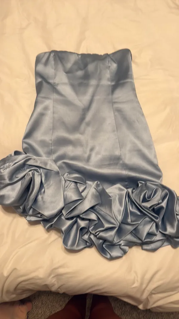 Meshki Blue Mini Dress Satin - Image 2