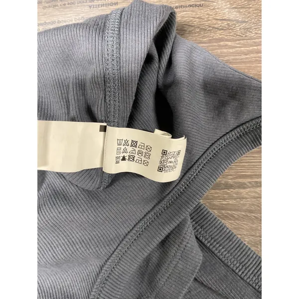 Zara Womens Tank Top Ribbed Scoop Neck Gray Small - Image 4