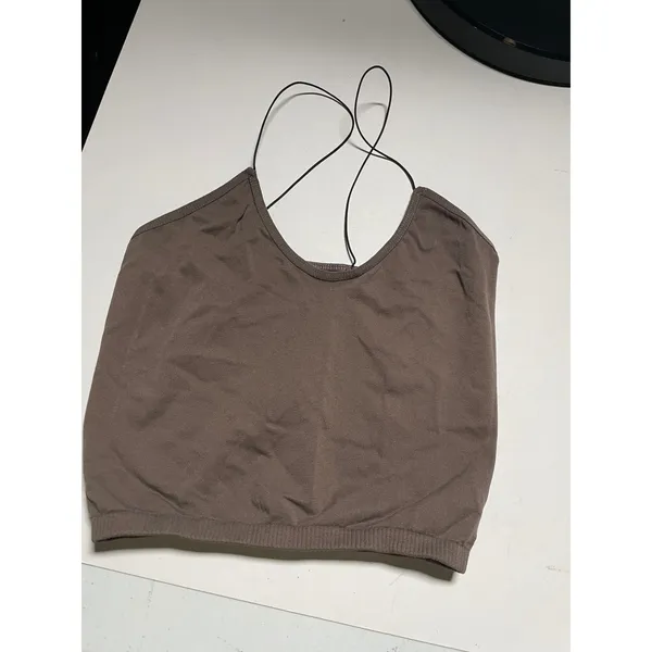 Intimately Free People Crop Cami Womens XS/S Brown Seamless Spaghetti Strap Tank - Image 2