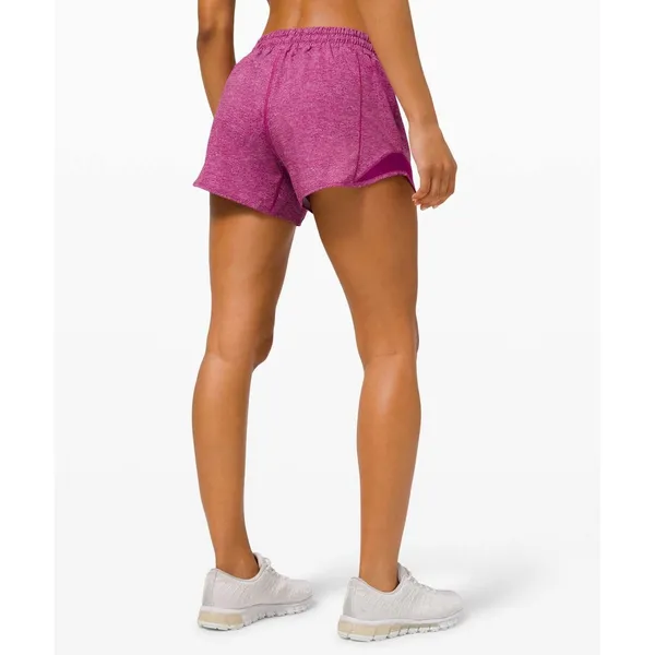 Lululemon‎ Hotty Hot Short II Long 4" Heather Lux Multi Deep Fuschia Womens 6 - Image 2