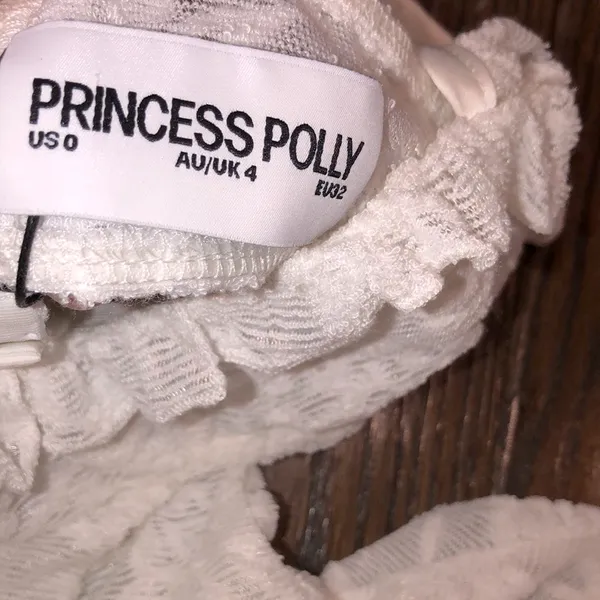 Princess Polly Mariea white frill mini dress new with tags size 0 - Image 8